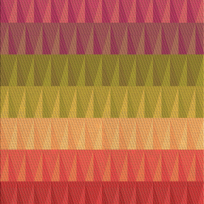 Square Patterned Orange Rug in a Living Room, pat48org