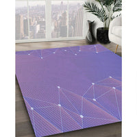 Patterned Purple Violet Purple Rug, pat480blu