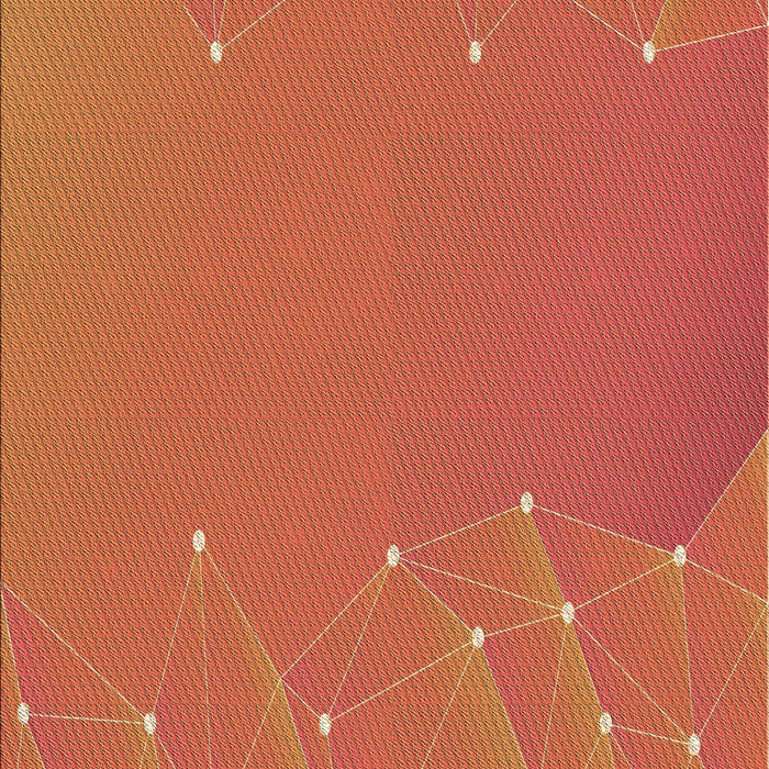 Patterned Neon Orange Rug, pat480brn