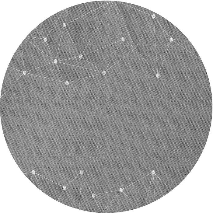 Square Patterned Dark Gray Rug, pat480gry