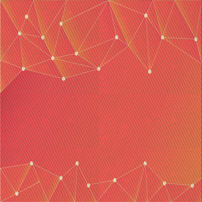 Round Patterned Orange Red Orange Rug, pat480org