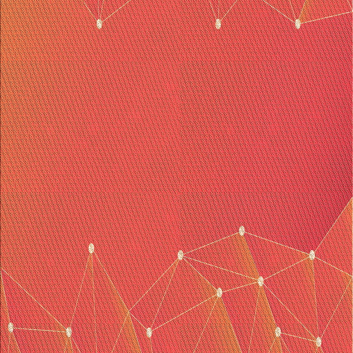 Patterned Orange Red Orange Rug, pat480org