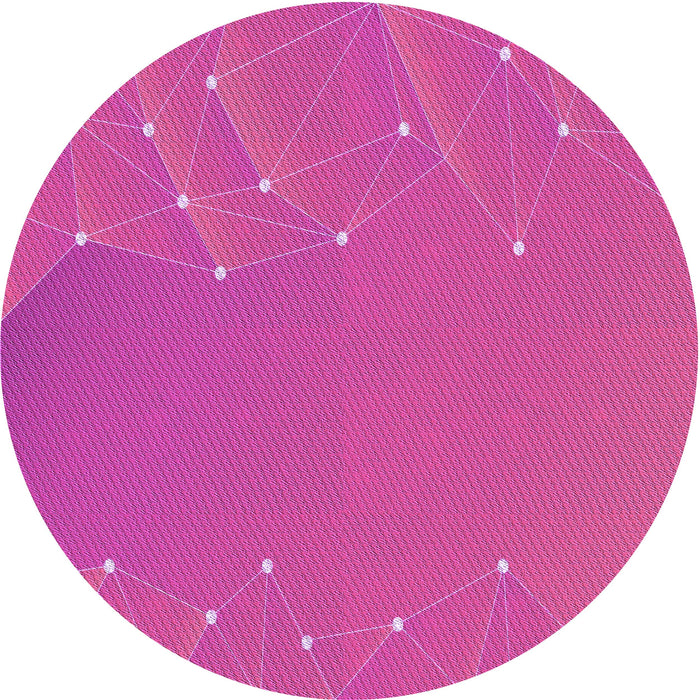 Square Patterned Deep Pink Rug, pat480pur