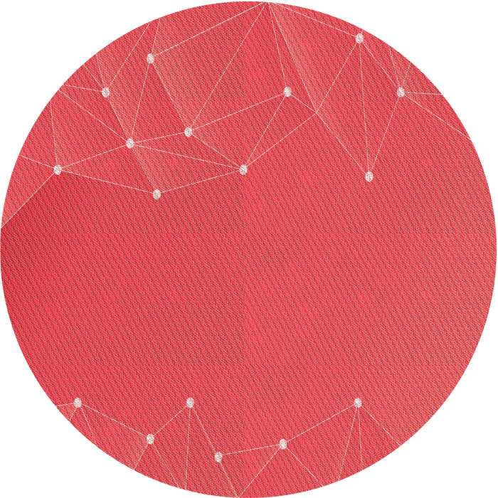 Square Patterned Red Rug, pat480rd