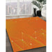 Machine Washable Transitional Neon Orange Rug in a Family Room, wshpat480yw