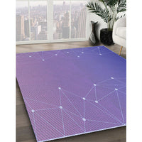 Patterned Slate Blue Rug, pat481blu