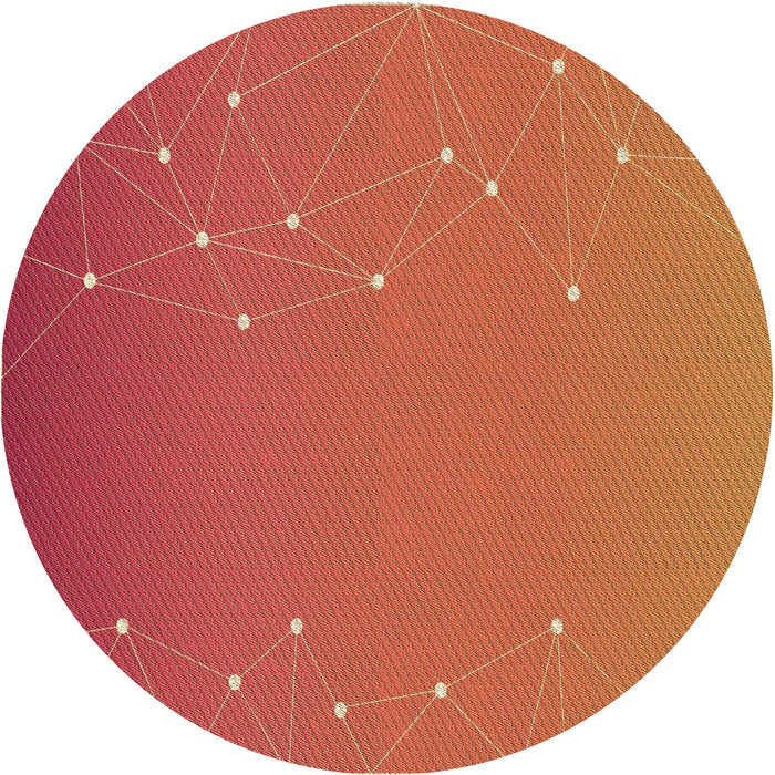 Square Patterned Orange Rug, pat481brn