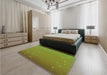 Patterned Pistachio Green Rug in a Bedroom, pat481grn