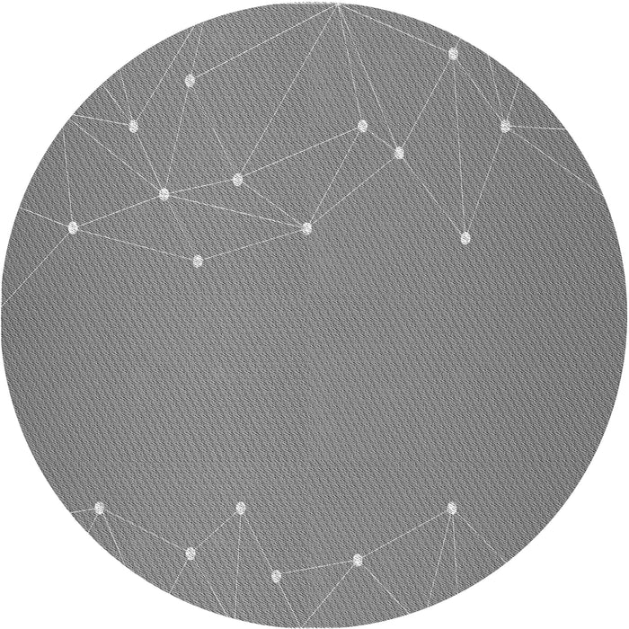 Square Patterned Dark Gray Rug, pat481gry