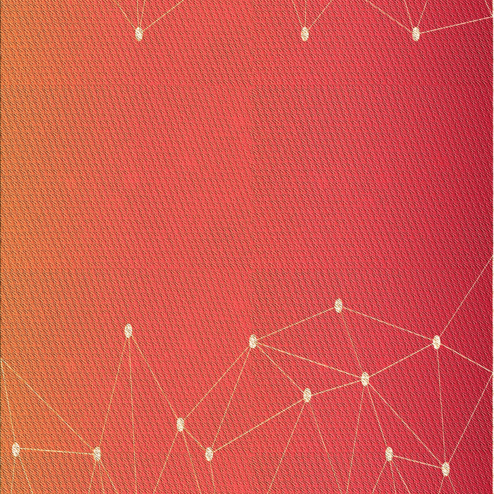 Patterned Bright Orange Rug, pat481org