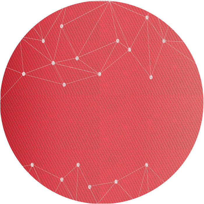 Square Patterned Red Rug, pat481rd