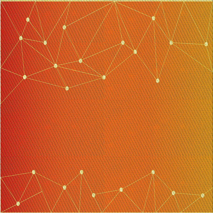 Round Patterned Neon Orange Rug, pat481yw