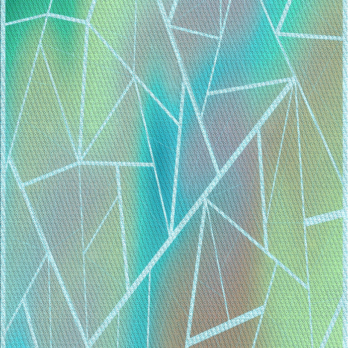 Patterned Cadet Blue Green Rug, pat482lblu