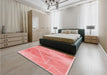 Patterned Pastel Pink Rug in a Bedroom, pat482rd