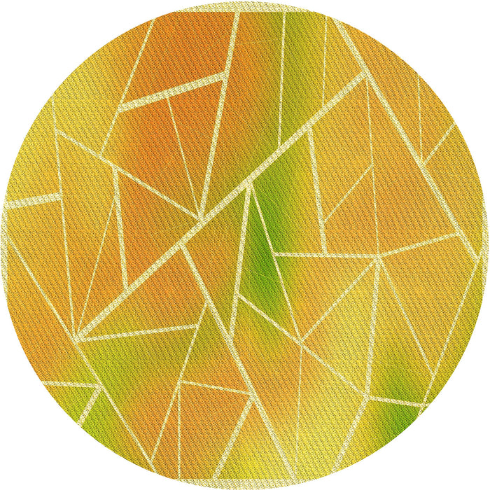 Square Machine Washable Transitional Yellow Rug in a Living Room, wshpat482yw