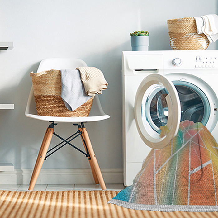 Machine Washable Transitional Brown Gold Rug in a Washing Machine, wshpat482