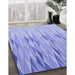 Machine Washable Transitional Light Slate Blue Rug in a Family Room, wshpat483blu