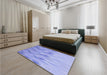 Patterned Light Slate Blue Rug in a Bedroom, pat483blu