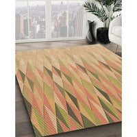 Patterned Yellow Orange Rug, pat483brn