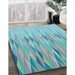 Machine Washable Transitional Koi Blue Rug in a Family Room, wshpat483lblu