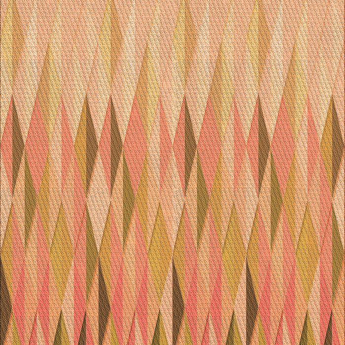 Patterned Yellow Orange Rug, pat483org