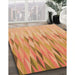 Machine Washable Transitional Yellow Orange Rug in a Family Room, wshpat483org