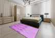 Patterned Violet Purple Rug in a Bedroom, pat483pur