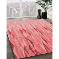 Patterned Light Salmon Pink Rug, pat483rd