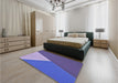 Patterned Amethyst Purple Rug in a Bedroom, pat484blu