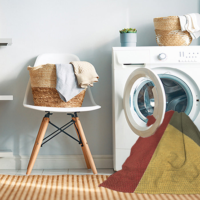 Machine Washable Transitional Caramel Brown Rug in a Washing Machine, wshpat484brn