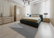 Patterned Gray Rug in a Bedroom, pat484gry