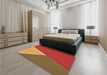Patterned Cinnamon Brown Rug in a Bedroom, pat484org