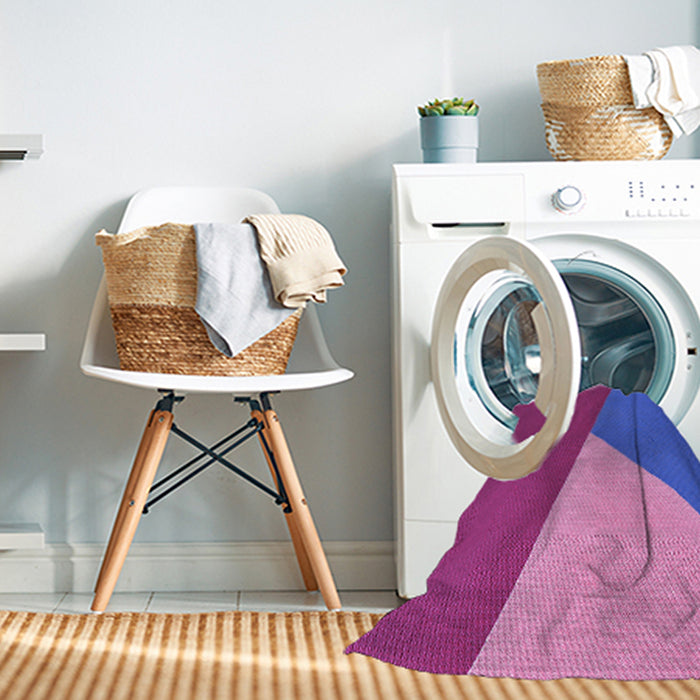 Machine Washable Transitional Medium Slate Blue Rug in a Washing Machine, wshpat484pur