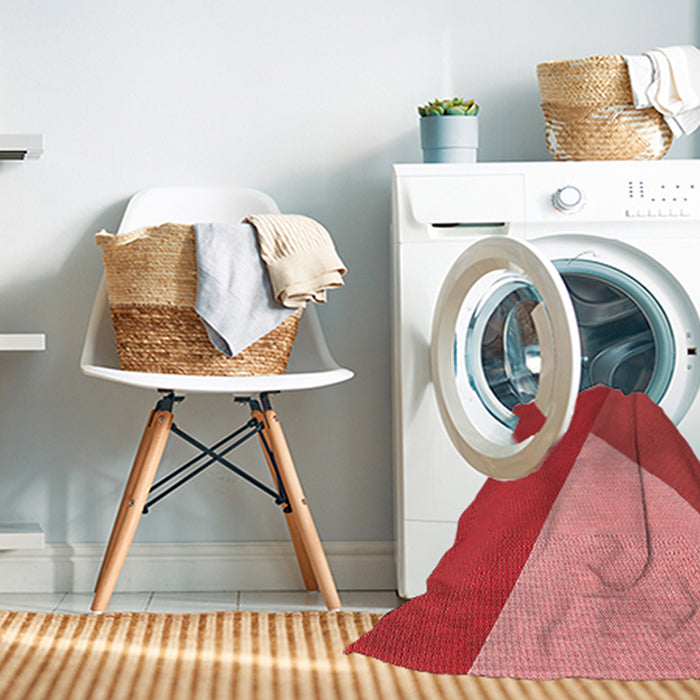 Machine Washable Transitional Red Rug in a Washing Machine, wshpat484rd