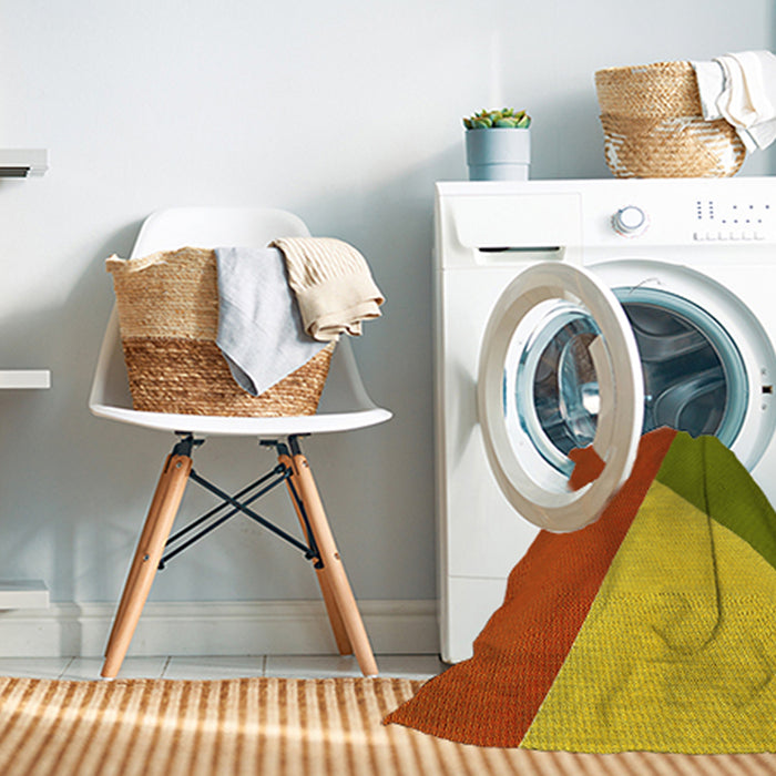 Machine Washable Transitional Brown Rug in a Washing Machine, wshpat484yw