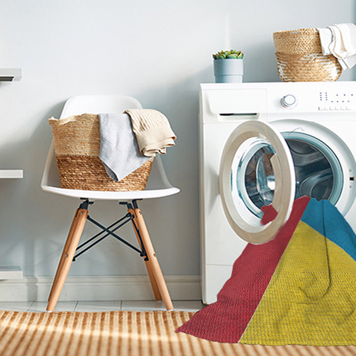 Machine Washable Transitional Red Rug in a Washing Machine, wshpat484