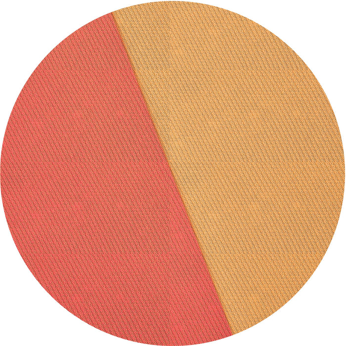 Square Patterned Dark Orange Rug, pat485org