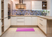 Patterned Violet Purple Rug in a Kitchen, pat485pur