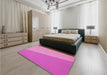 Patterned Violet Purple Rug in a Bedroom, pat485pur