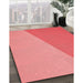 Machine Washable Transitional Ruby Red Rug in a Family Room, wshpat485rd