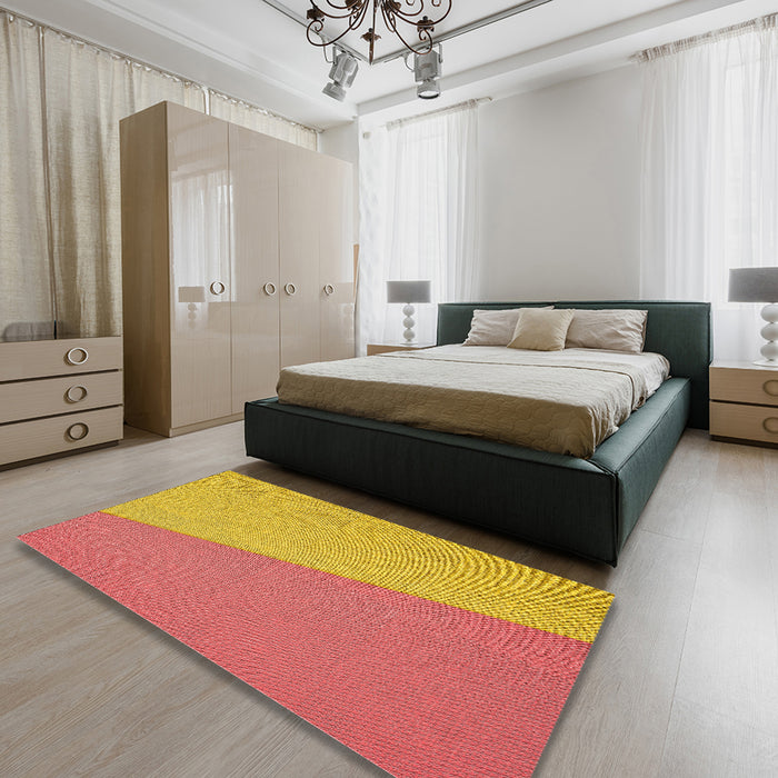 Machine Washable Transitional Red Rug in a Bedroom, wshpat485
