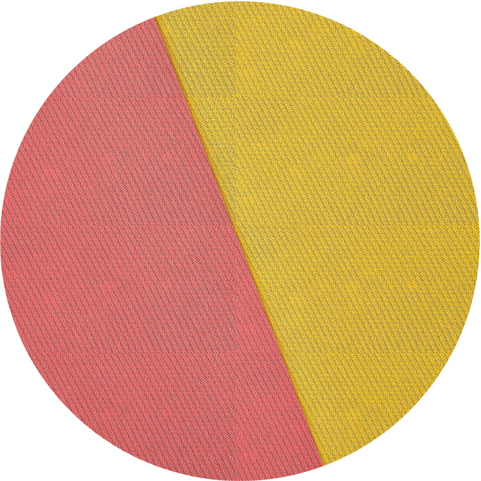 Sideview of Patterned Red Novelty Rug, pat485