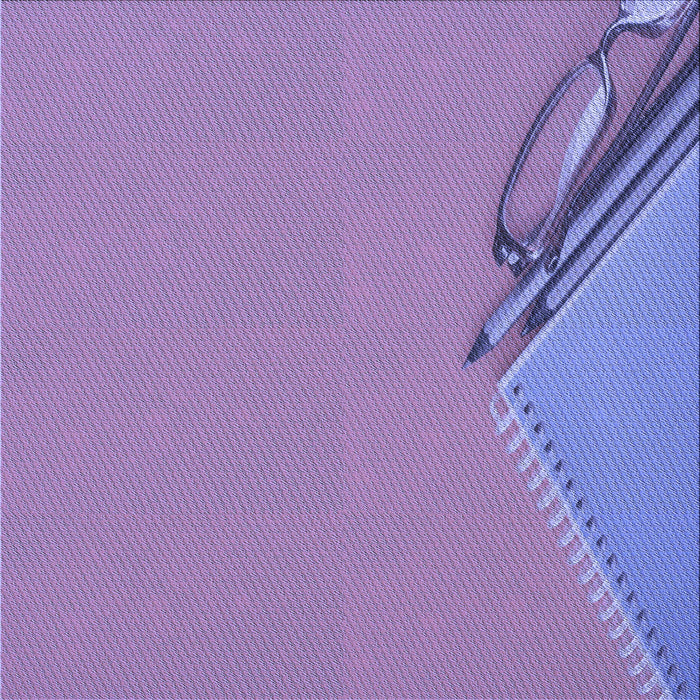 Round Patterned Purple Mimosa Purple Rug, pat486blu