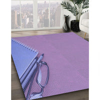 Patterned Purple Mimosa Purple Rug, pat486blu