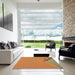 Machine Washable Transitional Orange Rug in a Kitchen, wshpat486brn