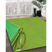 Patterned Green Rug in Family Room, pat486grn