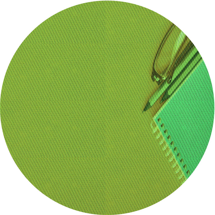 Square Patterned Green Rug, pat486grn