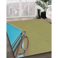 Patterned Green Peas Green Rug, pat486lblu