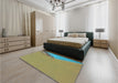 Patterned Green Peas Green Rug in a Bedroom, pat486lblu