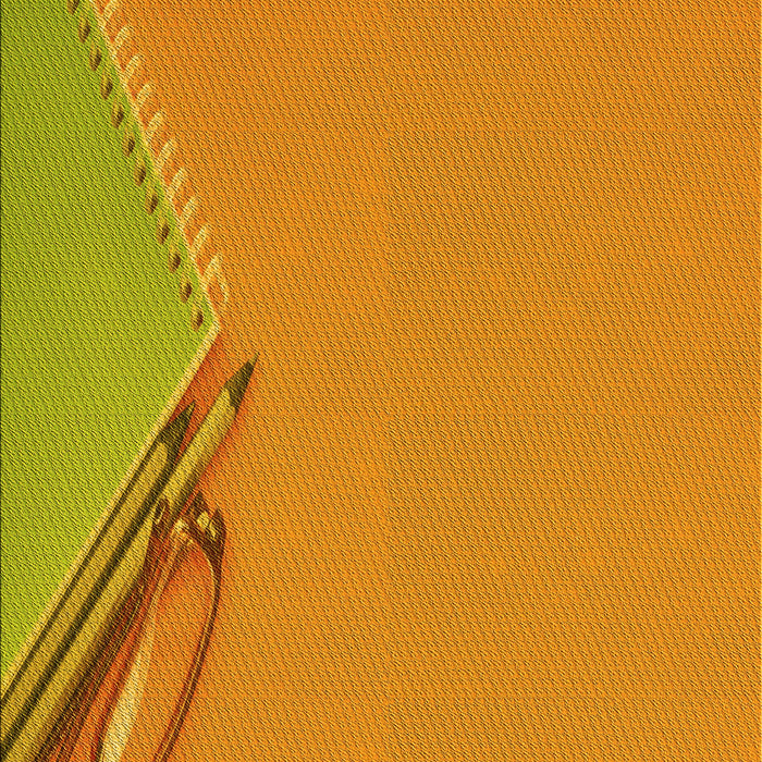 Machine Washable Transitional Neon Orange Rug, wshpat486yw